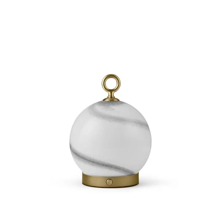 Halo Design Stockholm Marble Grey/Antique – transportabel bordlampe — produktfoto