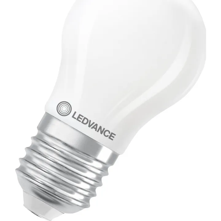 Ledvance E27 kronepære, 2700K, 3,4W – pære — produktfoto