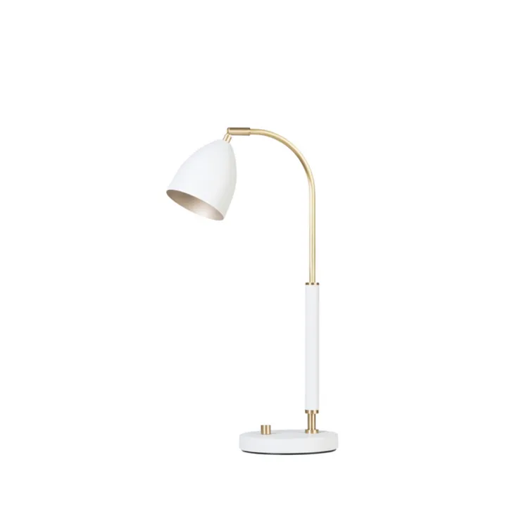 Belid Deluxe Hvid/Messing – bordlampe — produktfoto