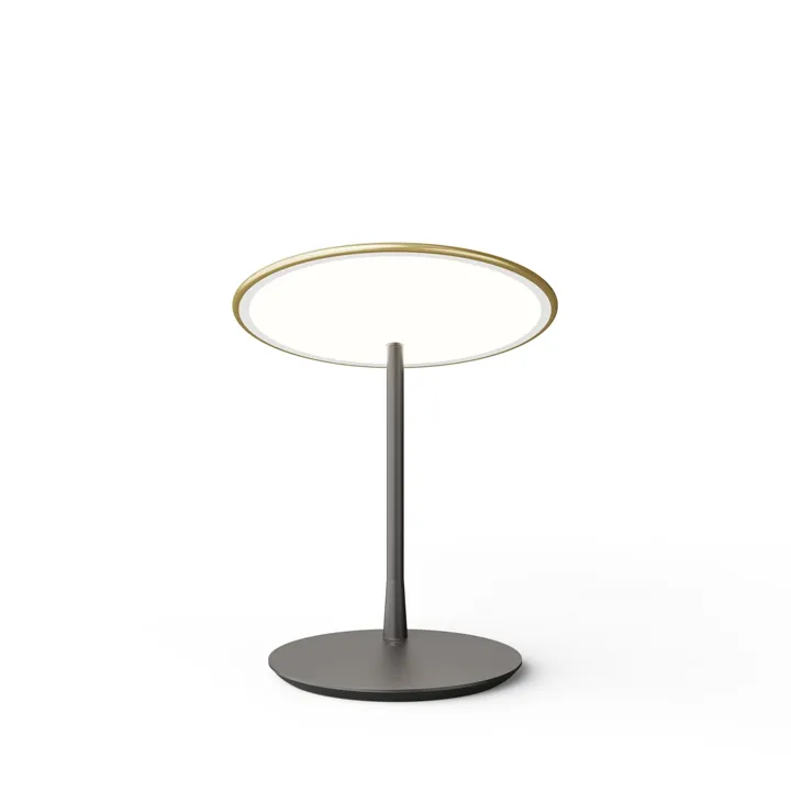 NINE Disc Børstet Messing/Sort – bordlampe — produktfoto