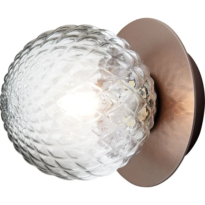 Nuura Liila 1 Væg/ Lille Mørk Bronze/Optic Clear – væglampe — produktfoto