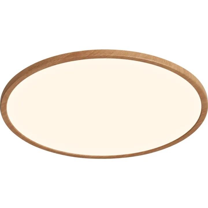 Nordlux Oja , 3-trins-dæmp, 2700K, træ, Ø42 cm – loftlampe — produktfoto