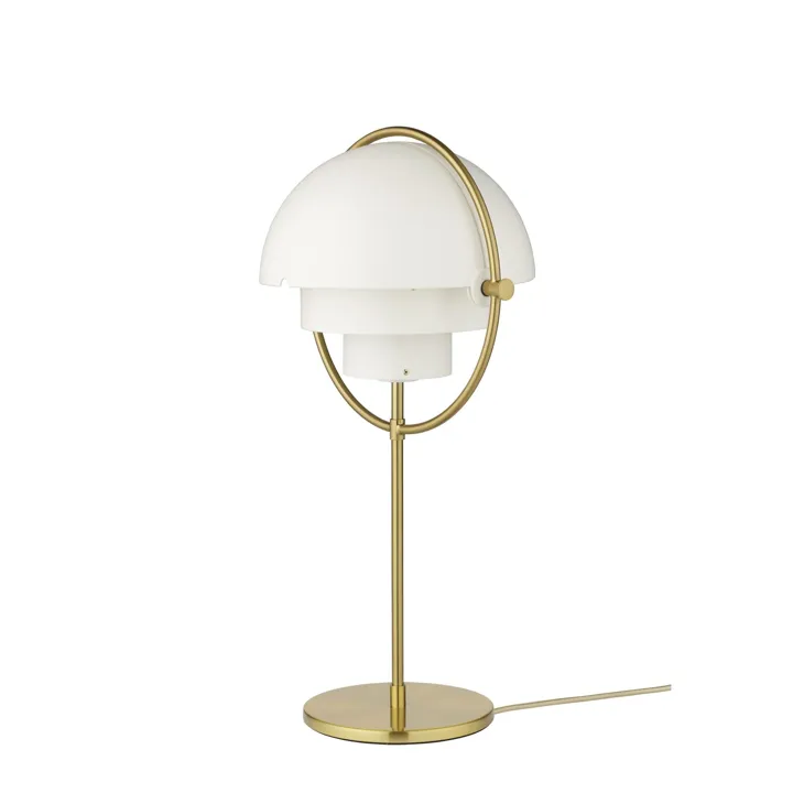 GUBI Multi-Lite Messing & Hvid – bordlampe — produktfoto
