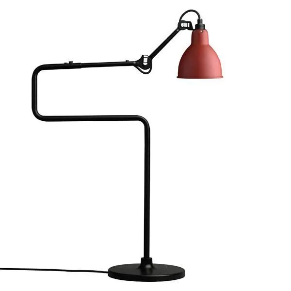 La Lampe Gras N317 Mat Sort & Mat Rød – bordlampe — produktfoto
