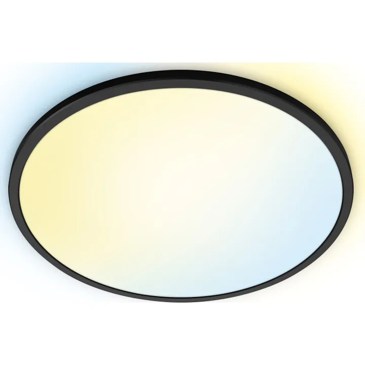 Wiz Superslim , justerbar hvid, sort, Ø24 cm – loftlampe — produktfoto
