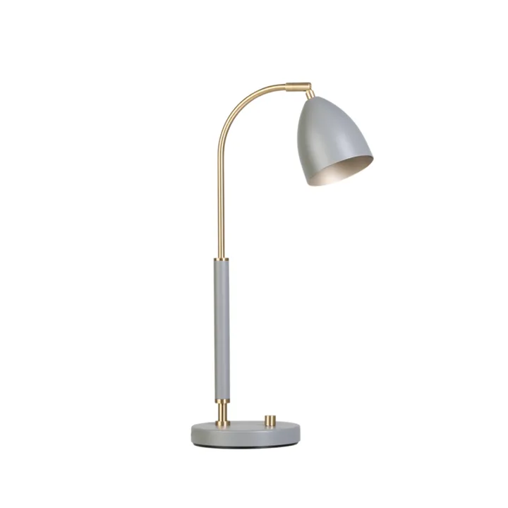 Belid Deluxe Grå/Messing – bordlampe — produktfoto