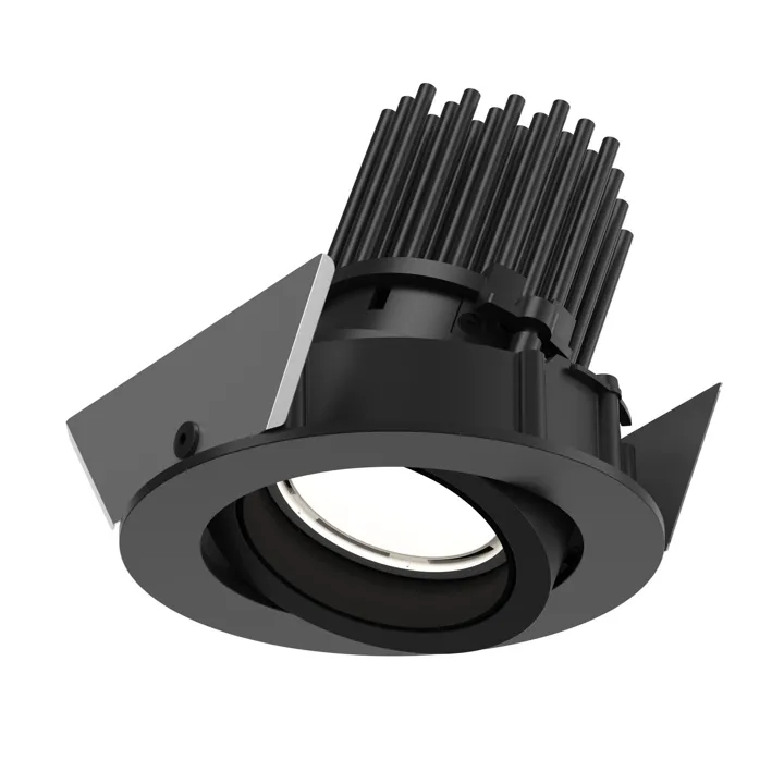 Louis Poulsen LP 45 Recessed Roterbar Ø9 2700K & On/Off Sort – loftlampe — produktfoto