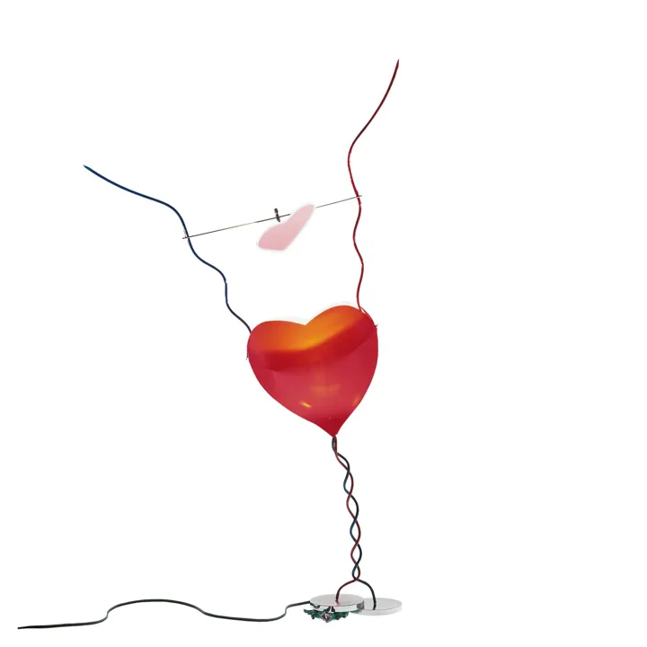 Ingo Maurer One From The Heart Rød – bordlampe — produktfoto