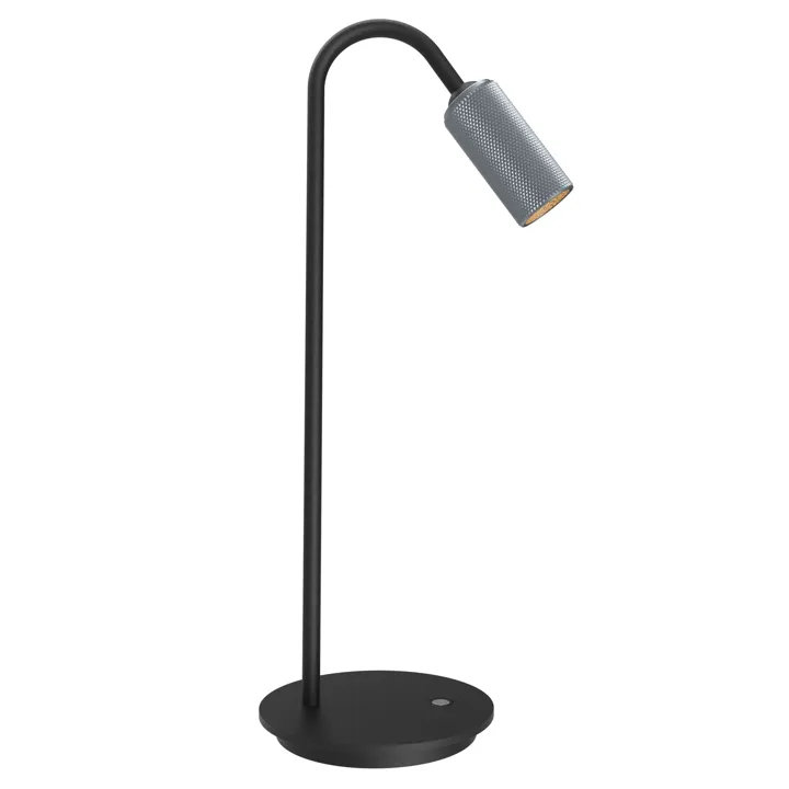 Antidark Decor T1 Sort/Aluminium – bordlampe — produktfoto