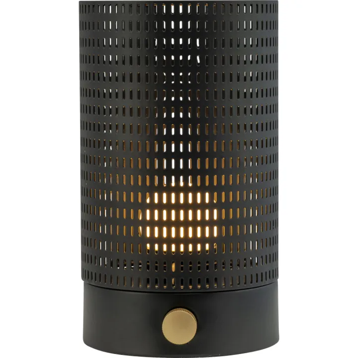 Dyberg Larsen Mesh genopladelig , sort – bordlampe — produktfoto