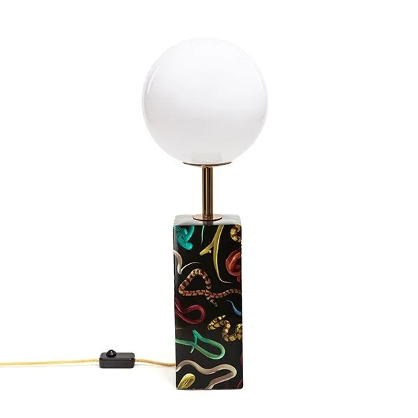 Seletti Toiletpaper Home Snakes Hvid/Multifarvet – bordlampe — produktfoto