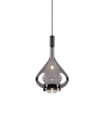 Lodes Sky-Fall Medium 2700K Sort Krom/Glossy Smoke – pendel — produktfoto