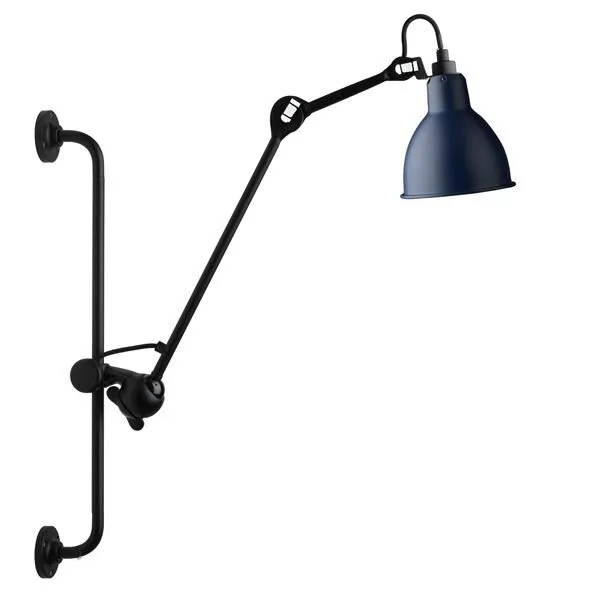 La Lampe Gras N210 Mat Sort & Mat Blå – væglampe — produktfoto
