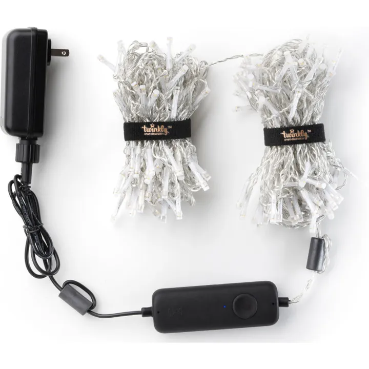 Twinkly Curtain udendørs lysgardin, 210 farvede + hvide lys, 1x2,1 meter — produktfoto
