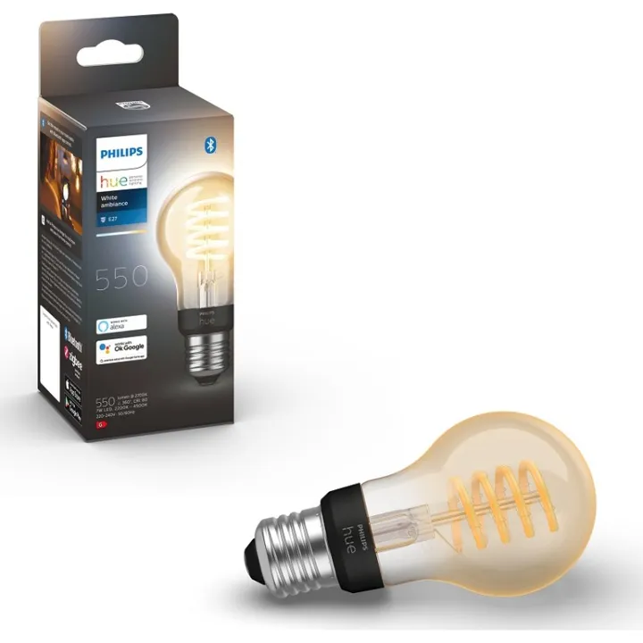 Philips Hue White Ambiance E27 standardpære, 2200K-6500K, 7W – pære — produktfoto