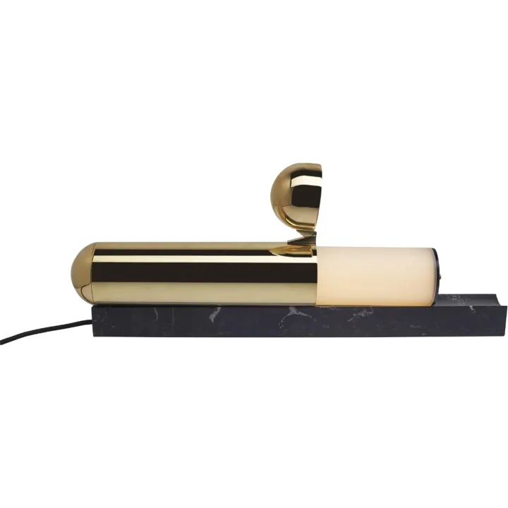 DCW Editions ISP Poleret Messing/Sort Marmor – bordlampe — produktfoto