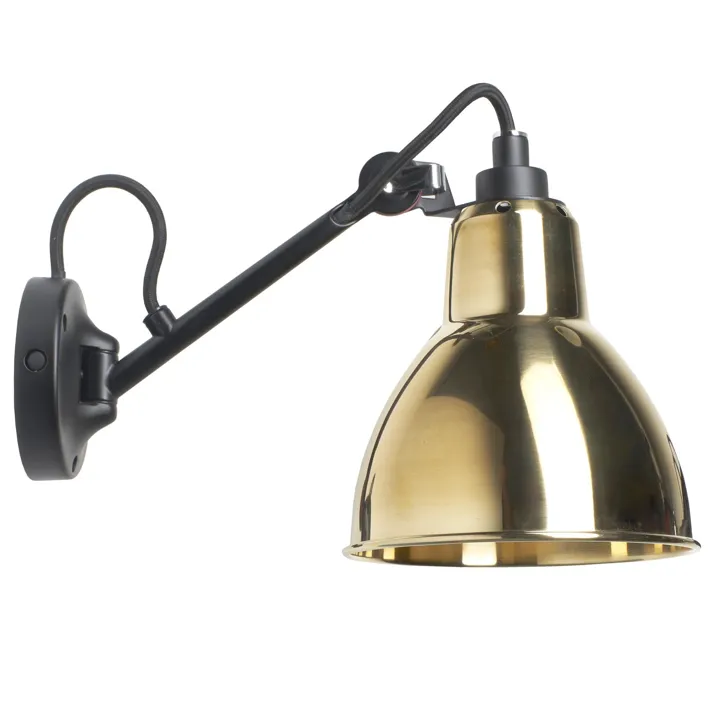 La Lampe Gras N104 Sort/Messing – væglampe — produktfoto