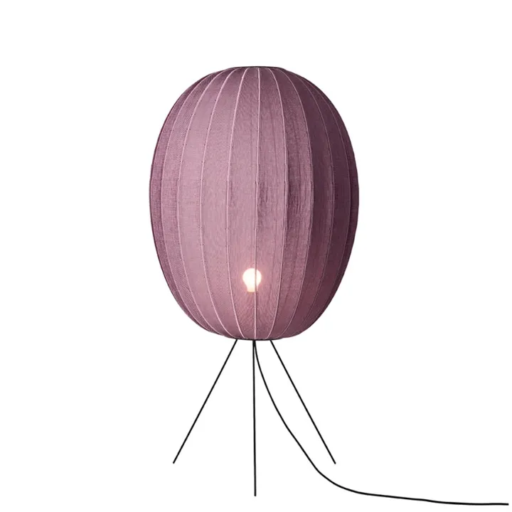 Made By Hand Knit-Wit 65 High Oval Medium Burgundy Rød – gulvlampe — produktfoto