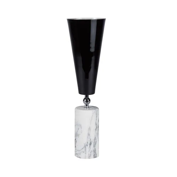 TATO Vox Hvid Marmor & Krom/Sort Stor – bordlampe — produktfoto