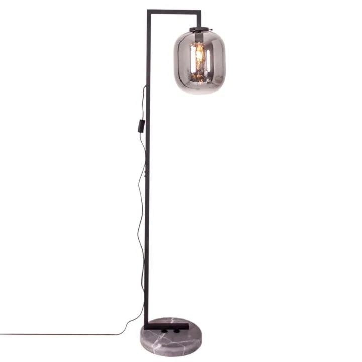 ByRydéns Leola Sort/Røgrå – gulvlampe — produktfoto