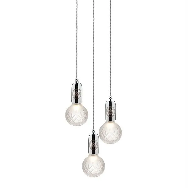 Lee Broom Crystal Bulb 3 Stk Matteret/Krom – pendel — produktfoto