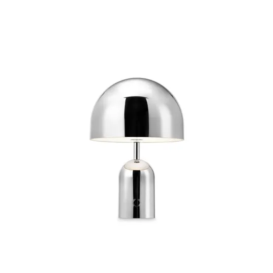 Tom Dixon Bell Portable / batterilampe, sølv – transportabel bordlampe — produktfoto