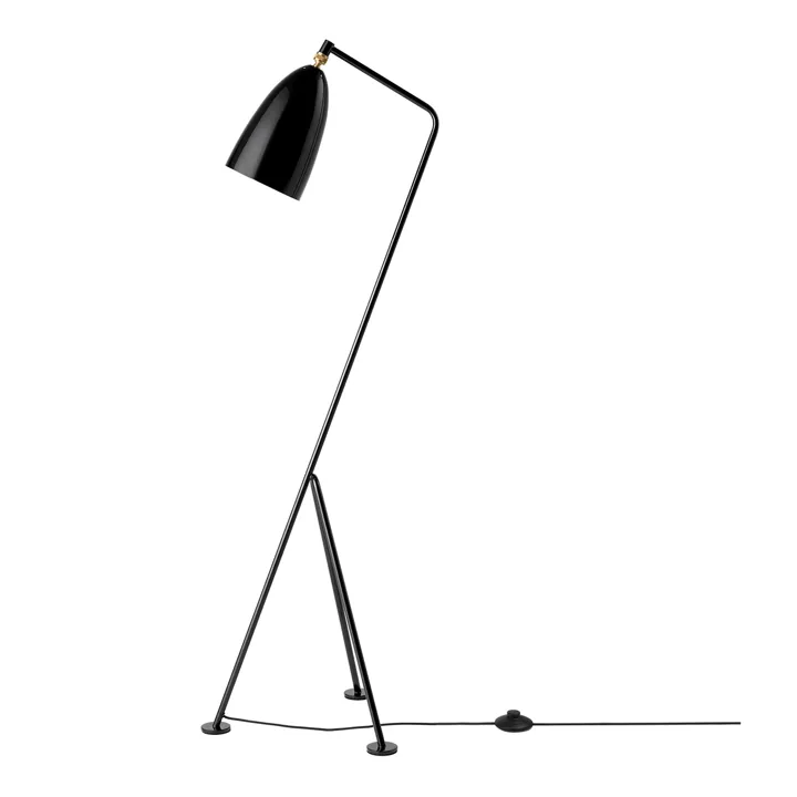 GUBI Grossman Collection Gräshoppa Blank Sort – gulvlampe — produktfoto