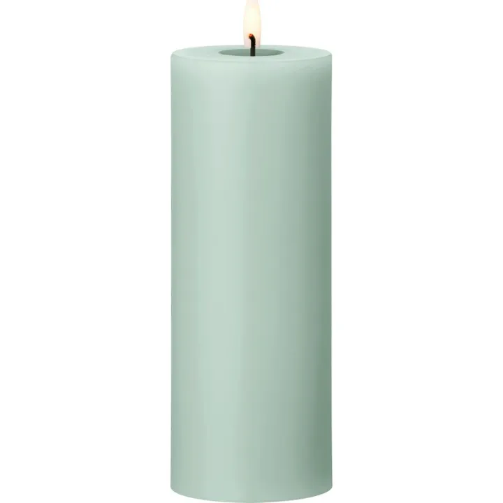 ester & erik LED bloklys, mintgrøn, 20 cm – LED-stearinlys — produktfoto