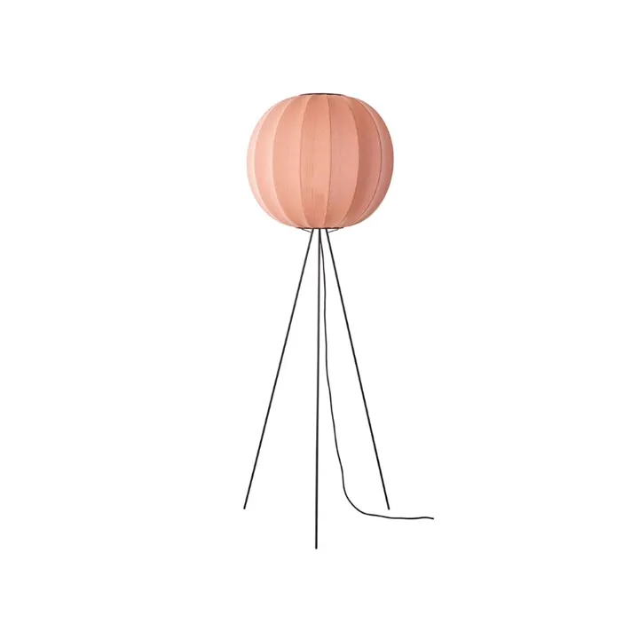 Made By Hand Knit-Wit Round Høj Ø60 Coral – gulvlampe — produktfoto