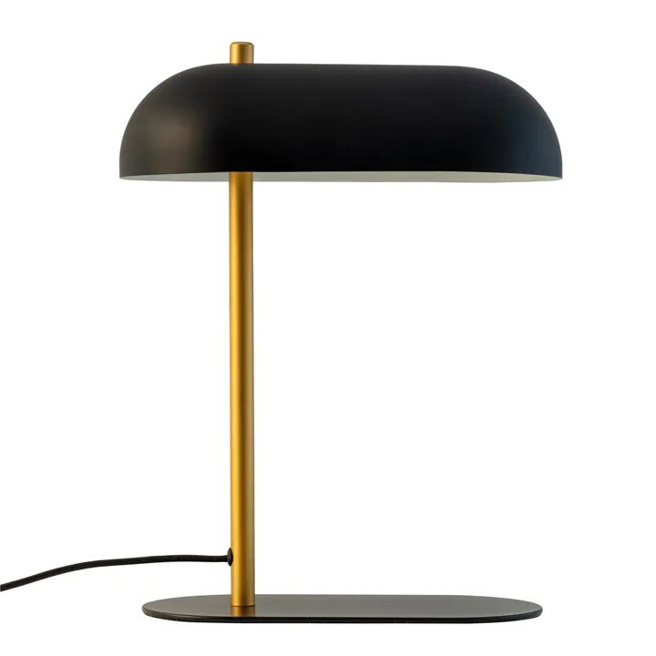 Dyberg Larsen Arch Mat Sort/Messing – bordlampe — produktfoto