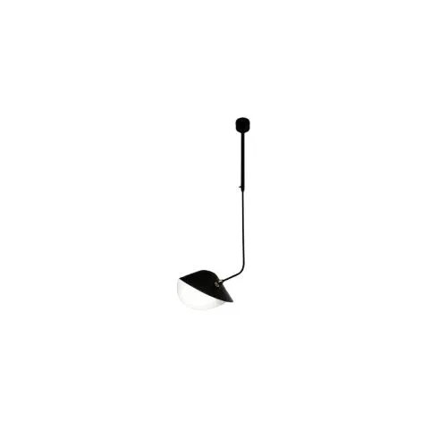 Serge Mouille Bibliothèque Curved Sort – loftlampe — produktfoto