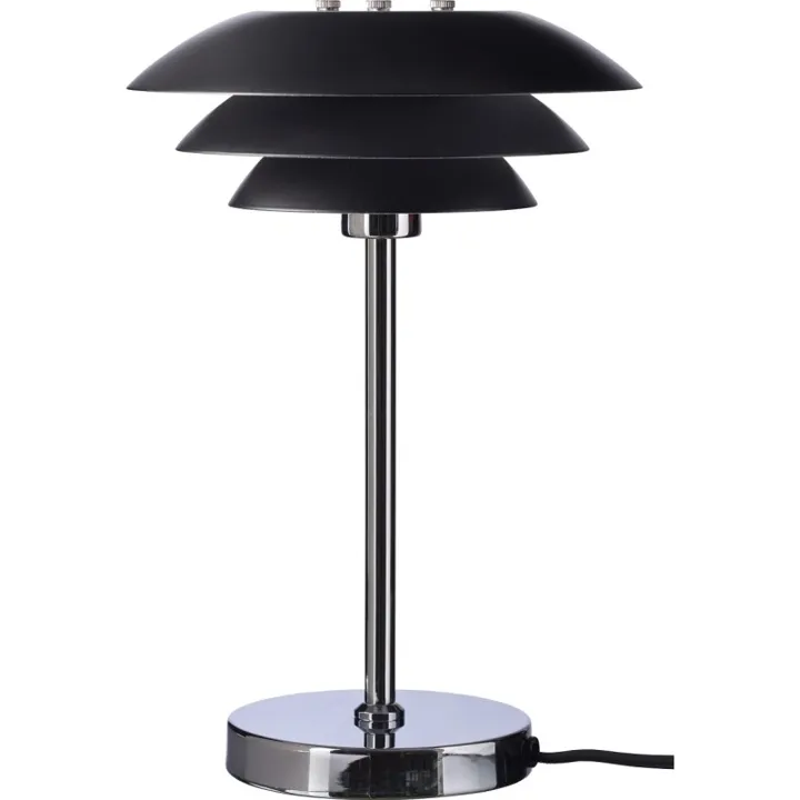 Dyberg Larsen DL20 , krom/sort – bordlampe — produktfoto