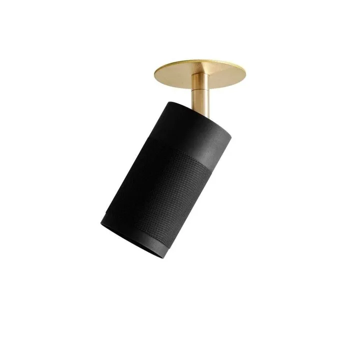 Thorup Copenhagen Patrone Recessed Sort Bruneret Messing/Messing Clip-Fit – loftlampe — produktfoto