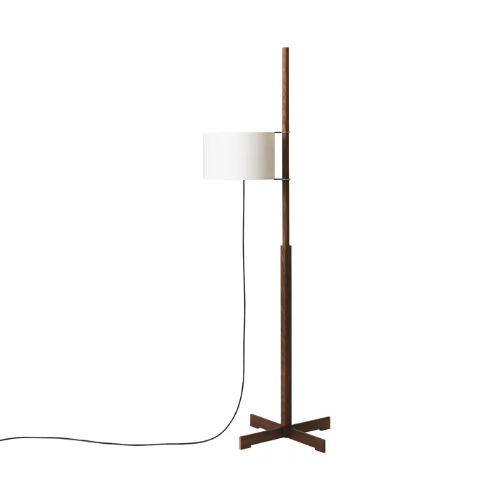 Santa & Cole TMM Hvid Valnød – gulvlampe — produktfoto