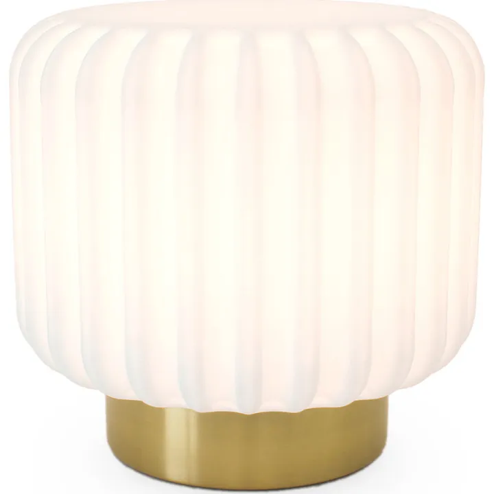 Atelier Pierre Dentelles genopladelig , H29 cm, guld – gulvlampe — produktfoto