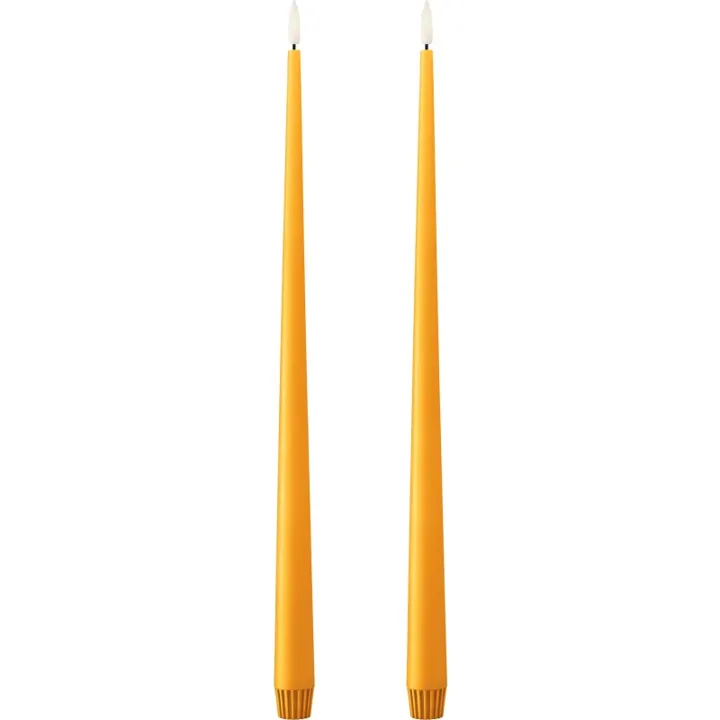 ester & erik LED kronelys, 40 cm, orange, 2-pak – LED-stearinlys — produktfoto