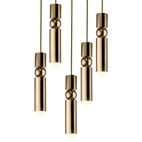 Lee Broom Fulcrum 5 Stk Guld – pendel — produktfoto