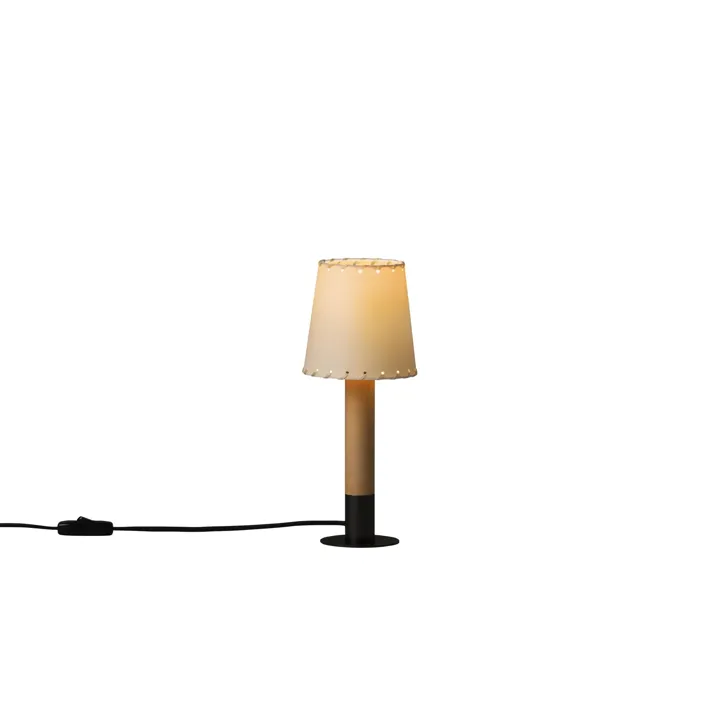 Santa & Cole Básica Mínima Beige/Birk/Bronze – bordlampe — produktfoto