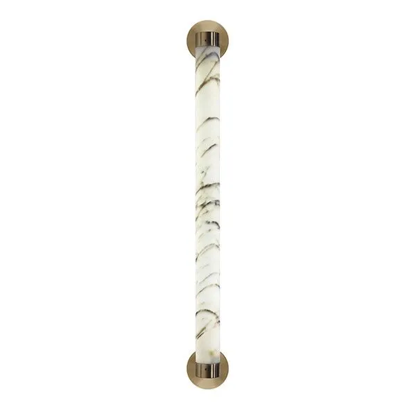 Lee Broom Tube Carrara Marmor/Messing – væglampe — produktfoto