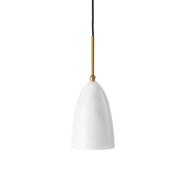 GUBI Grossman Collection Gräshoppa Messing/Blank Alabaster Hvid – pendel — produktfoto