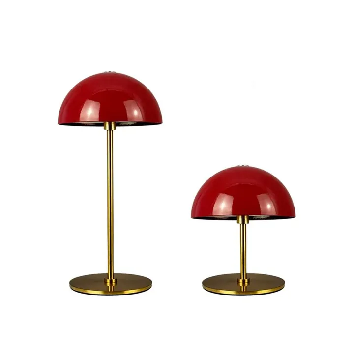 Dyberg Larsen ALONG Mini LED 2 stk Mørkerød/Messing – bordlampe — produktfoto