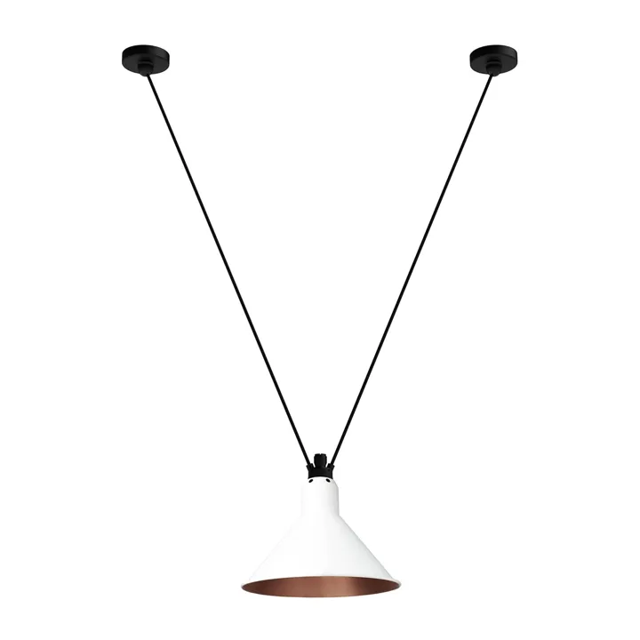 DCWéditions Lampe Gras N323 L Conic Hvid/Kobber – pendel — produktfoto