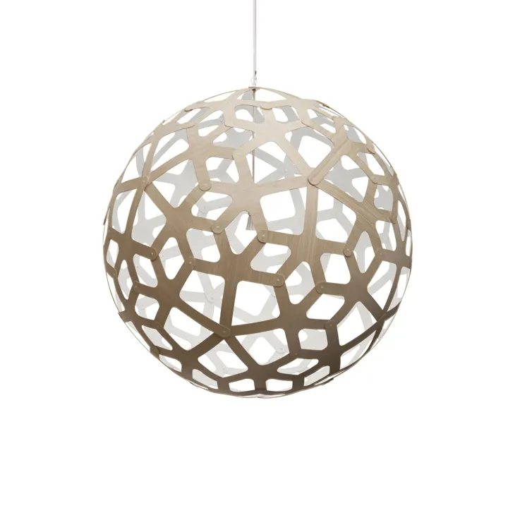 David Trubridge Coral Ø100 Hvid 1 Side – pendel — produktfoto