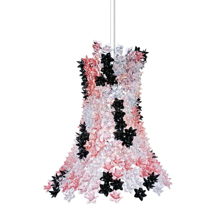 Kartell Bloom Pink/Sort – pendel — produktfoto