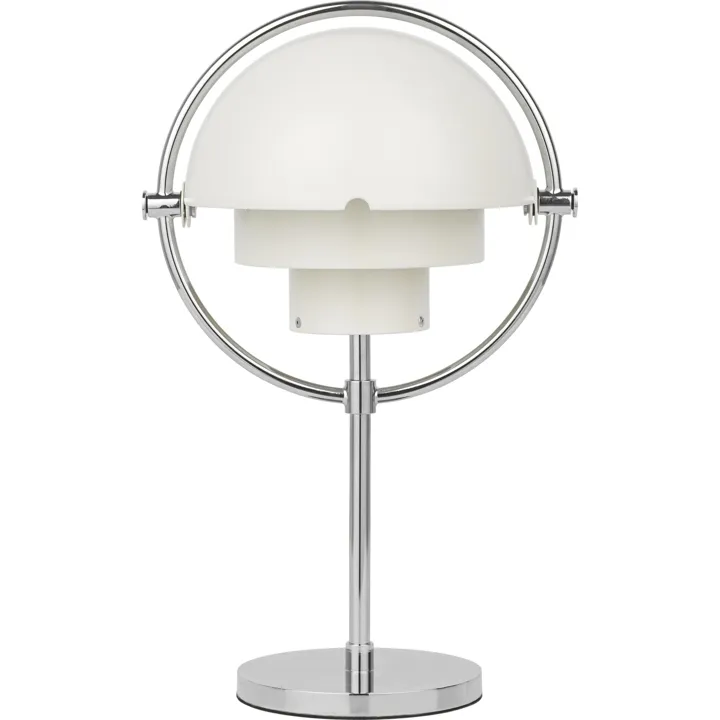 GUBI Multi-Lite Krom/Mat Hvid – transportabel bordlampe — produktfoto