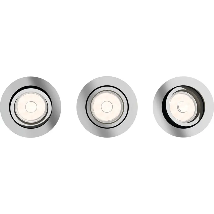 Philips myLiving Donegal indbygningsspot, krom, 3-pak – indbygningsspot — produktfoto