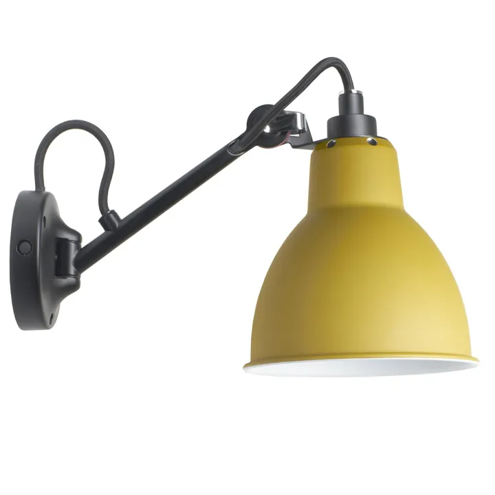 La Lampe Gras N104 Sort/Gul – væglampe — produktfoto