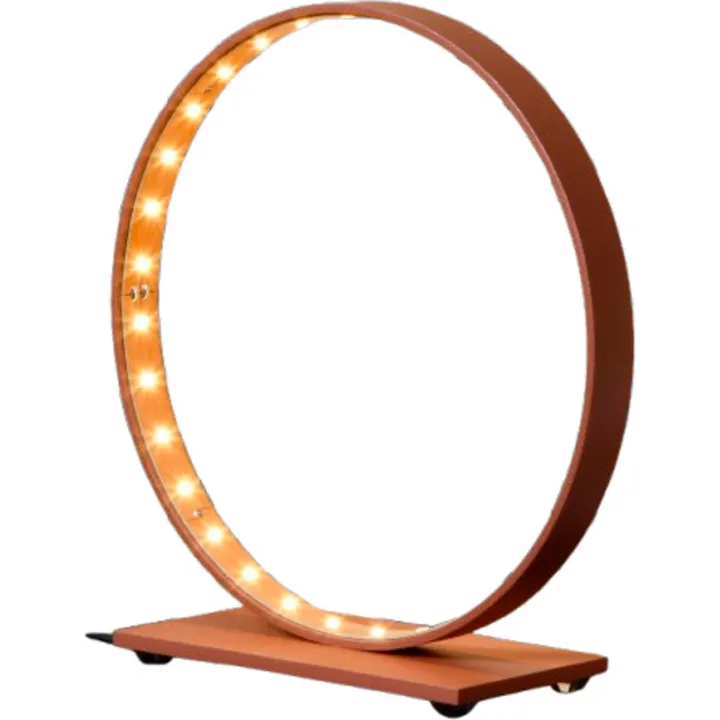 Le Deun Luminaires Micro , rustfarvet – bordlampe — produktfoto