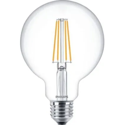 Philips E27 GLOBE LED 5,9W 2700K 806Lm - Dæmpbar - Master Filament – pære — produktfoto