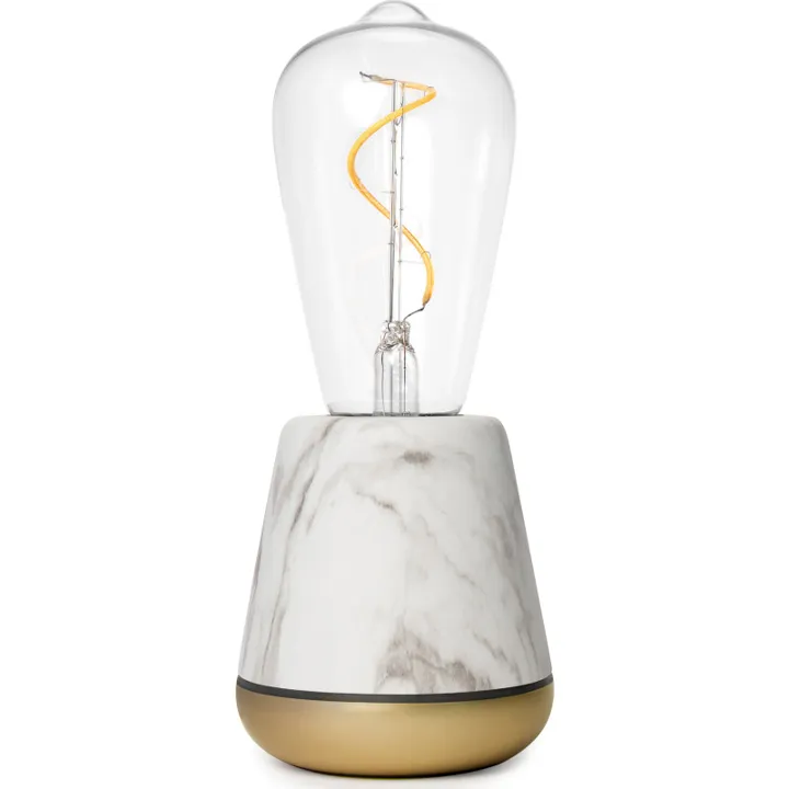 Humble One Smart genopladelig , hvid marmor – bordlampe — produktfoto